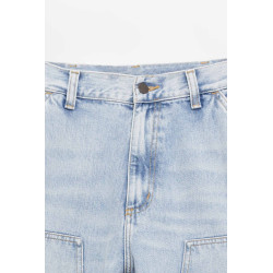 CARHARTT WIP BLUE WORN BLEACHED DOUBLE KNEE PANT